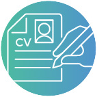 Support with CV writing and job applications icon